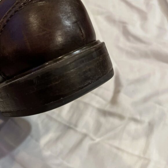Salvatore Ferragamo Shoes Mens Size 9.5 D Brown Leather Oxford Vintage Lace Up